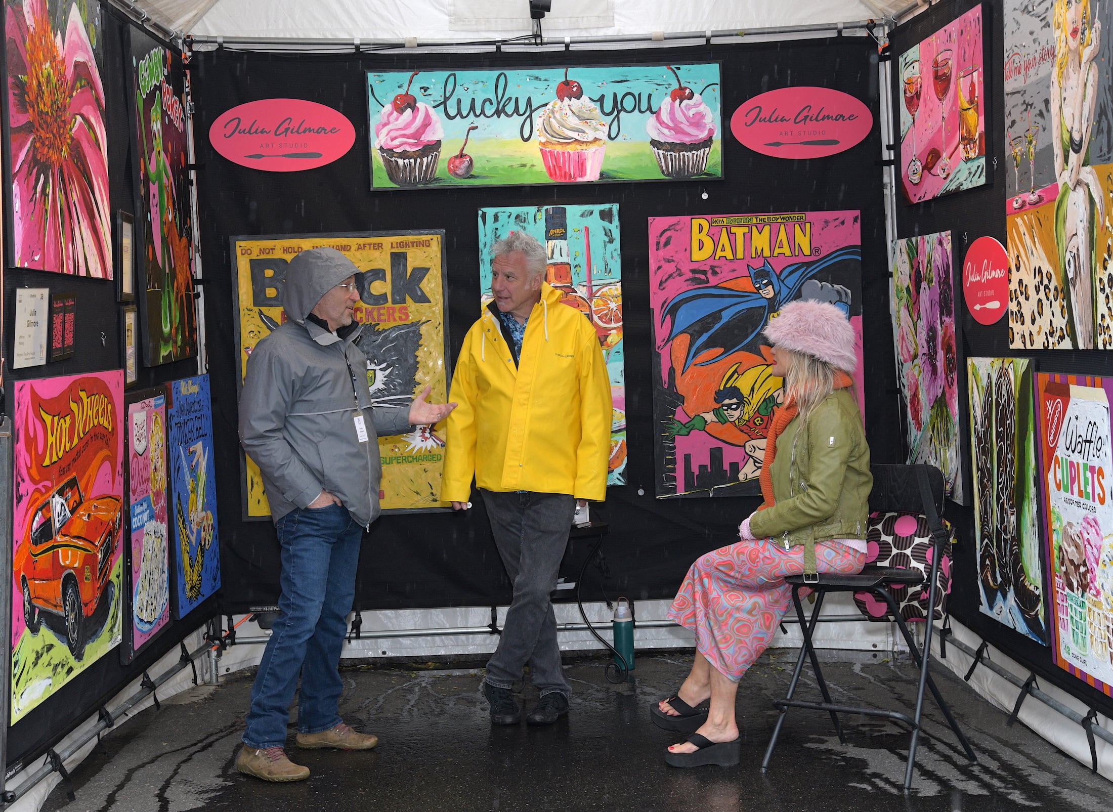 Artists Stewart Yankell, Stamford, Jeff Scheller, Downingtown, PA, Julia Gilmore, New Hampshire