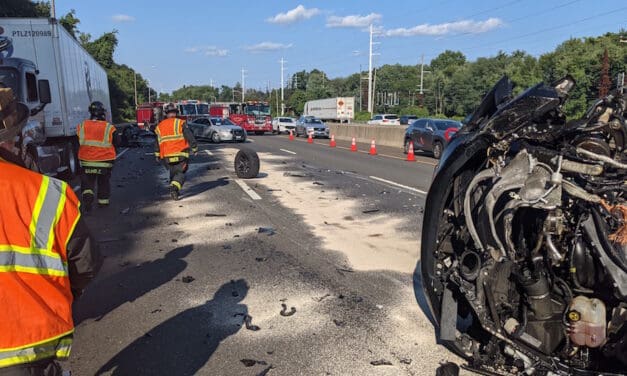 Three-Vehicle Accident Shuts Down Southbound I-95 Friday Afternoon