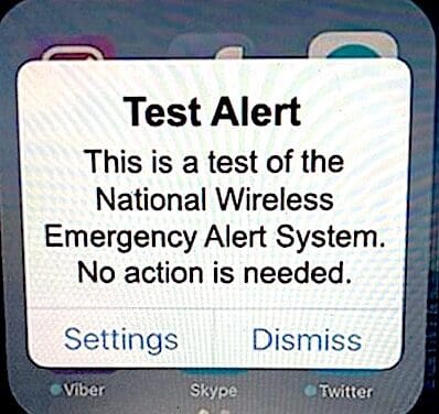 2:20 P.M. Today: Expect Phones to Get ‘TEST’ Emergency Alerts