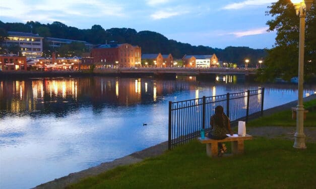 Day Sets by the Saugatuck …