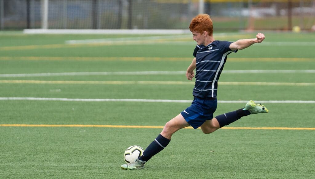 Dylan Hoke controls the midfield. Photo Barry Guiduli