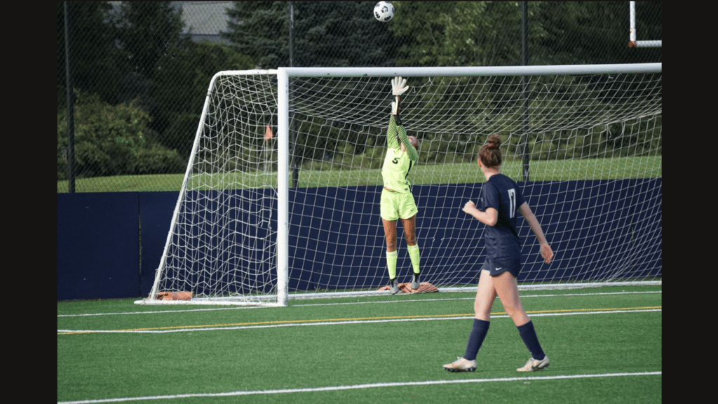 Katherine Spada watches another Cami Kolek save -- Photo Charlotte Strandell
