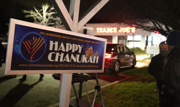 Hanukkah Tradition Observed with Holiday Lights