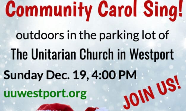Community Caroling Hosted Sunday by Unitarian Church