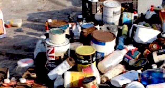 Bring hazardous wastes to Greens Farm RR lot 1 on April 11