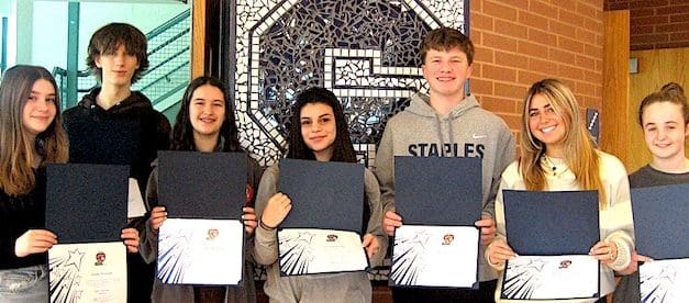 Eight ‘Students of the Month’ Cited at Staples High School