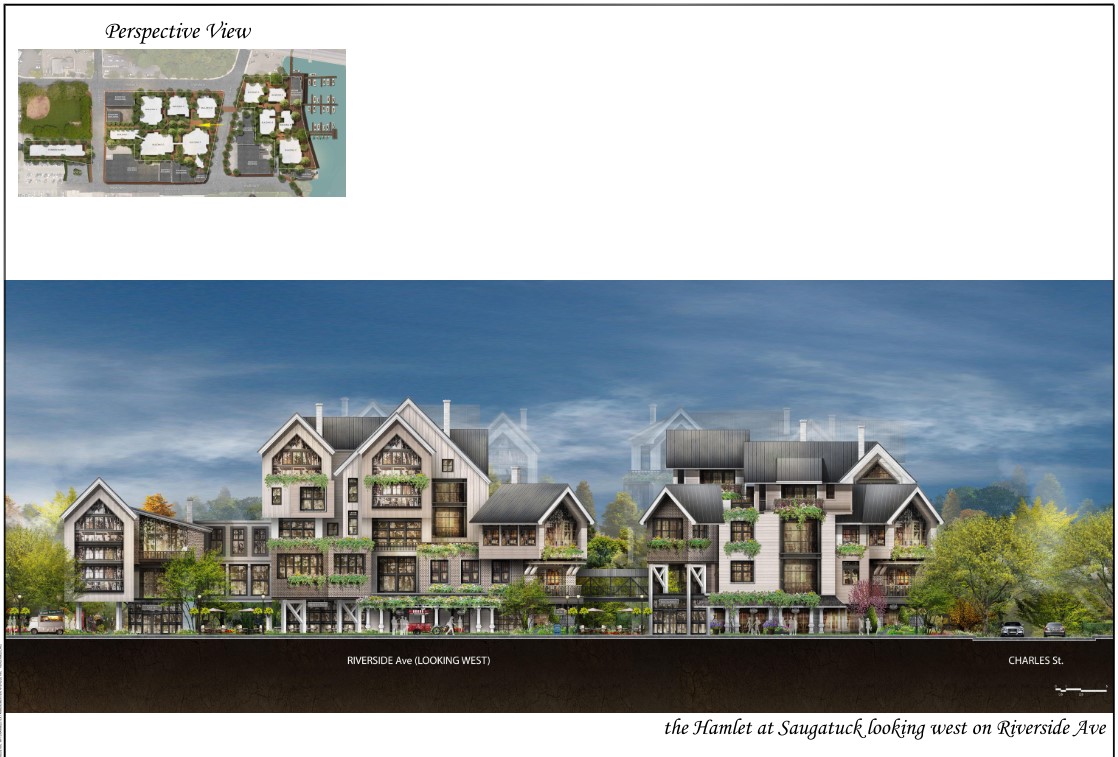 Conceptual renderings of the Hamlet at Saugatuck.