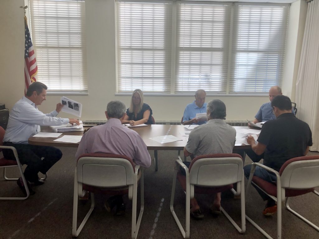 The Selectman's Maintenance Study Committee at its meeting Tuesday morning. / Photo by Thane Grauel.
