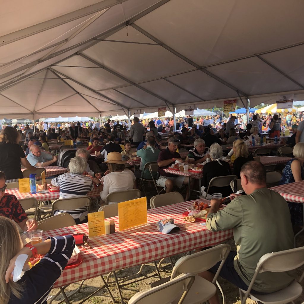 The main dining tent at Lobsterfest. / Photo by Thane Grauel