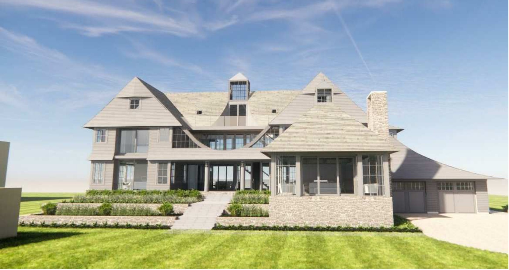 An architectural rendering of the new 174 Hillspoint Road.