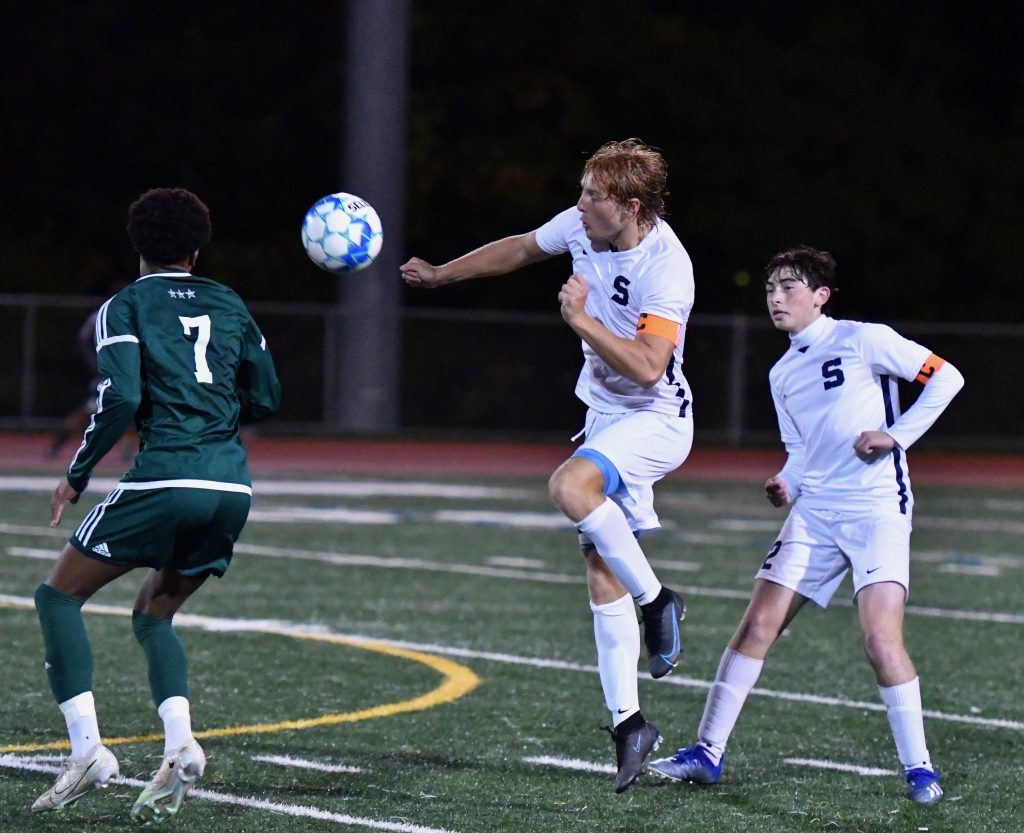 Ben Douglas heads out of danger. Fellow captain Alex Laskin supports-Photo Mark Sikorski