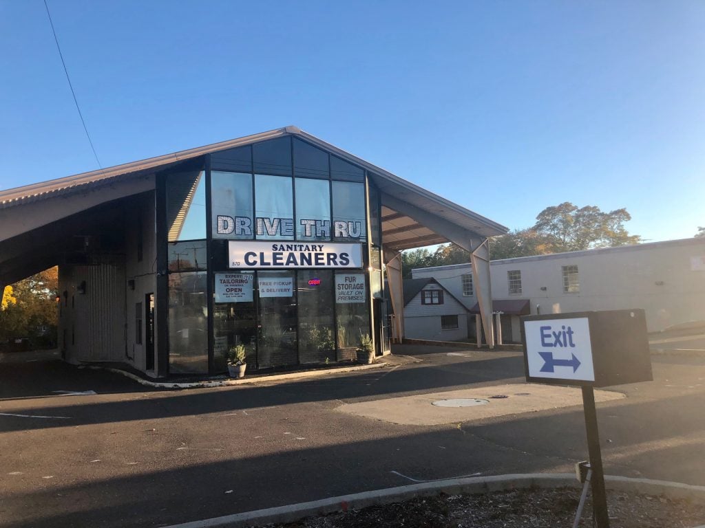 The building at 568 Westport Ave., and No. 566 next door, would be razed to make way for a mixed-use development with retail and 136 housing units, on the Norwalk-Westport town line. / Photo by Thane Grauel