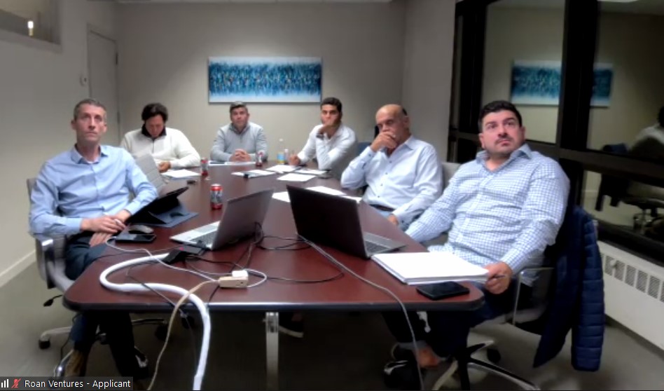 The applicant team for the Hamlet at Saugatuck during Monday's Planning and Zoning Commission meeting.