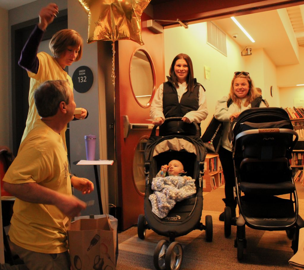 Frank and Barrie Rosen, with, from left, Christine Barbiero, Trevor, and Liz Meyer. / Photo by Corrina Palarino