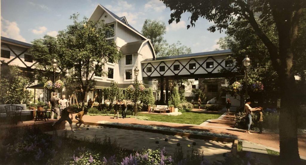 An updated conceptual rendering of the Hamlet at Saugatuck.