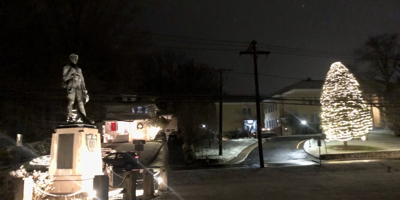 Town sees its first snow of the season
