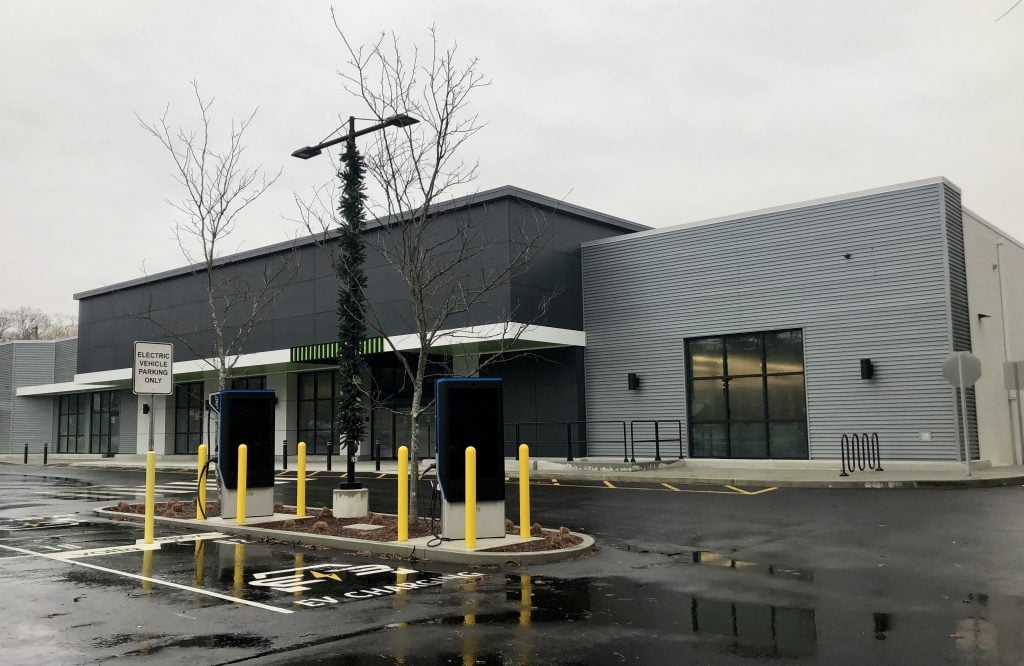 The Amazon Fresh worksite on Post Road East hasn't seen activity in months. / Photo by Thane Grauel