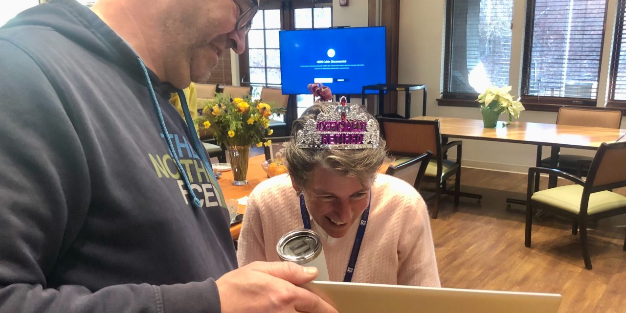 Senior center gives Sue Pfister a festive send-off