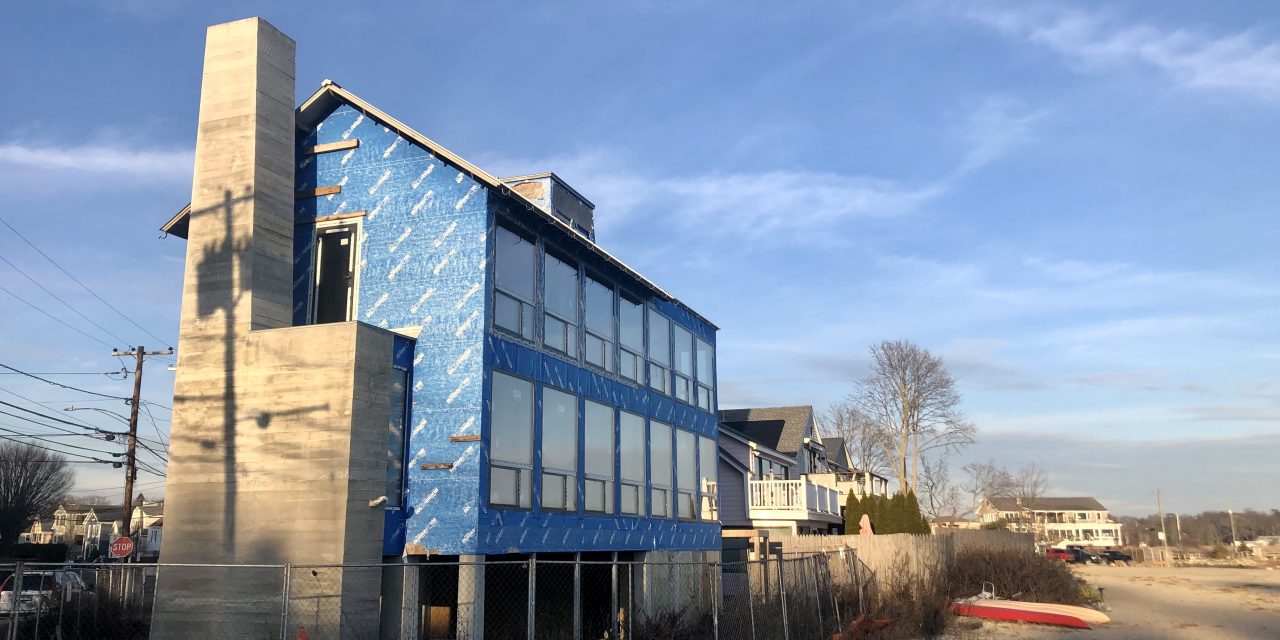 New year, same blue-wrapped eyesore at Old Mill Beach