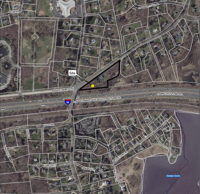 The parcel between Greens Farms Road and I-95.