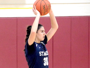 Staples girls basketball celebrates Senior Night with victory
