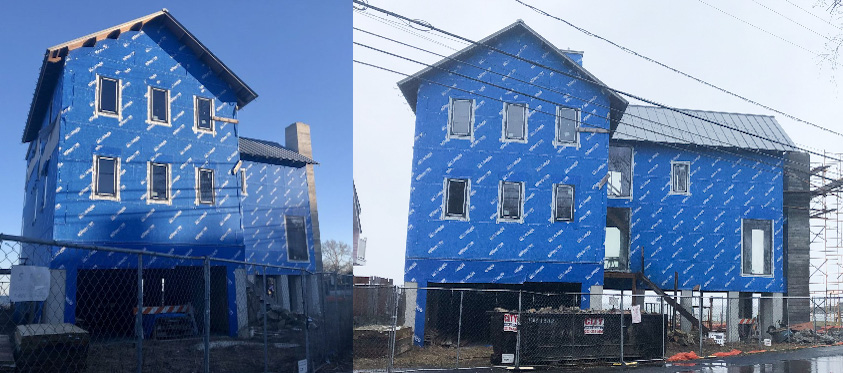 Front view of work starting again on 233 Hillspoint Road. 