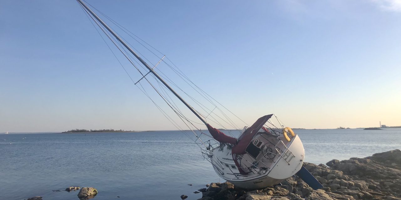 2 men rescued from windblown sailboat off Compo Beach