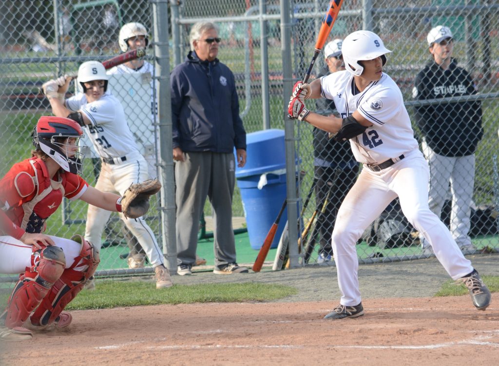Hiro Wyatt has helped the Wreckers with his bat and pitching arm this spring, tossing a 16-strikeout shutout against Wilton on April 26 - Photo Andy Hutchison