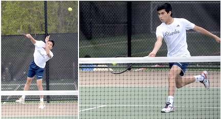 Staples boys tennis doubles up on 7-0 triumphs