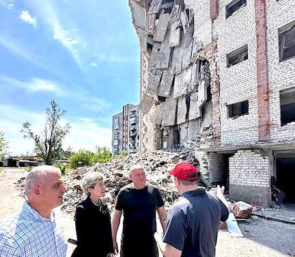 Tooker, Koskinas tour war-battered sister city in Ukraine