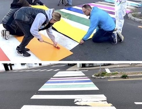 Pride rainbow crosswalk to shine permanently downtown