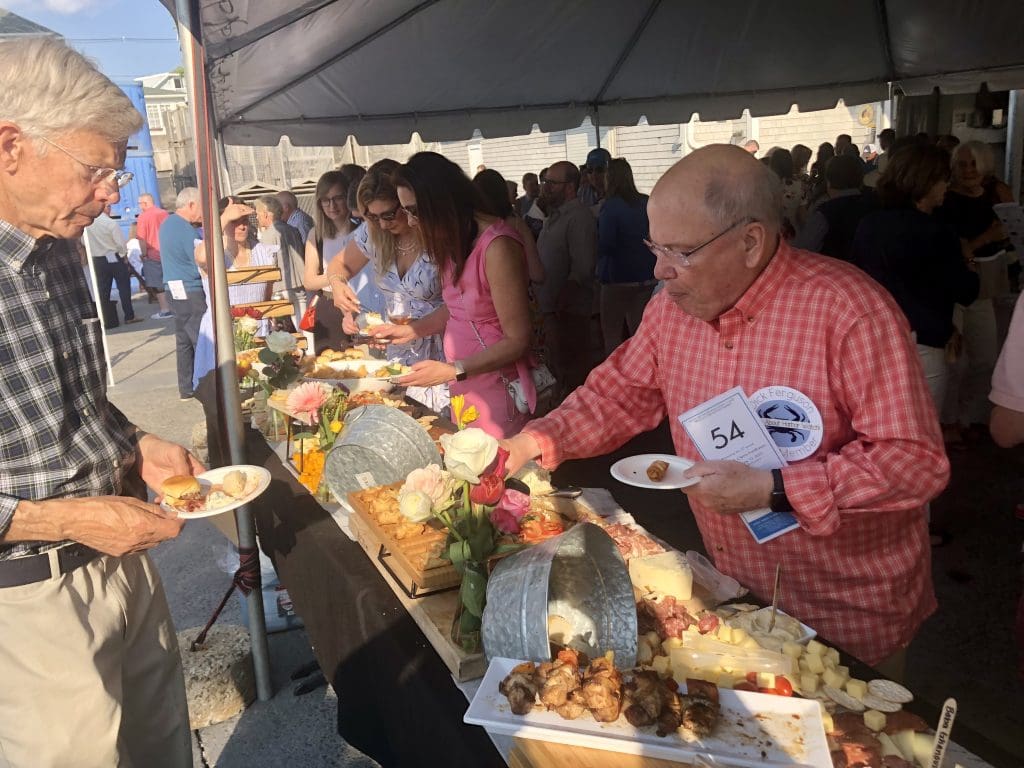 Tasty foods abounded at the Cocktails and Clams fundraiser in East Norwalk for Harbor Watch. / Photos by Thane Grauel