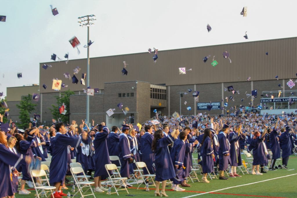 Scenes from the Staples High School class of 2023 graduation ceremony. Photos by Thane Grauel