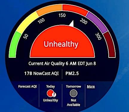 Westport air quality still rated unhealthy Thursday