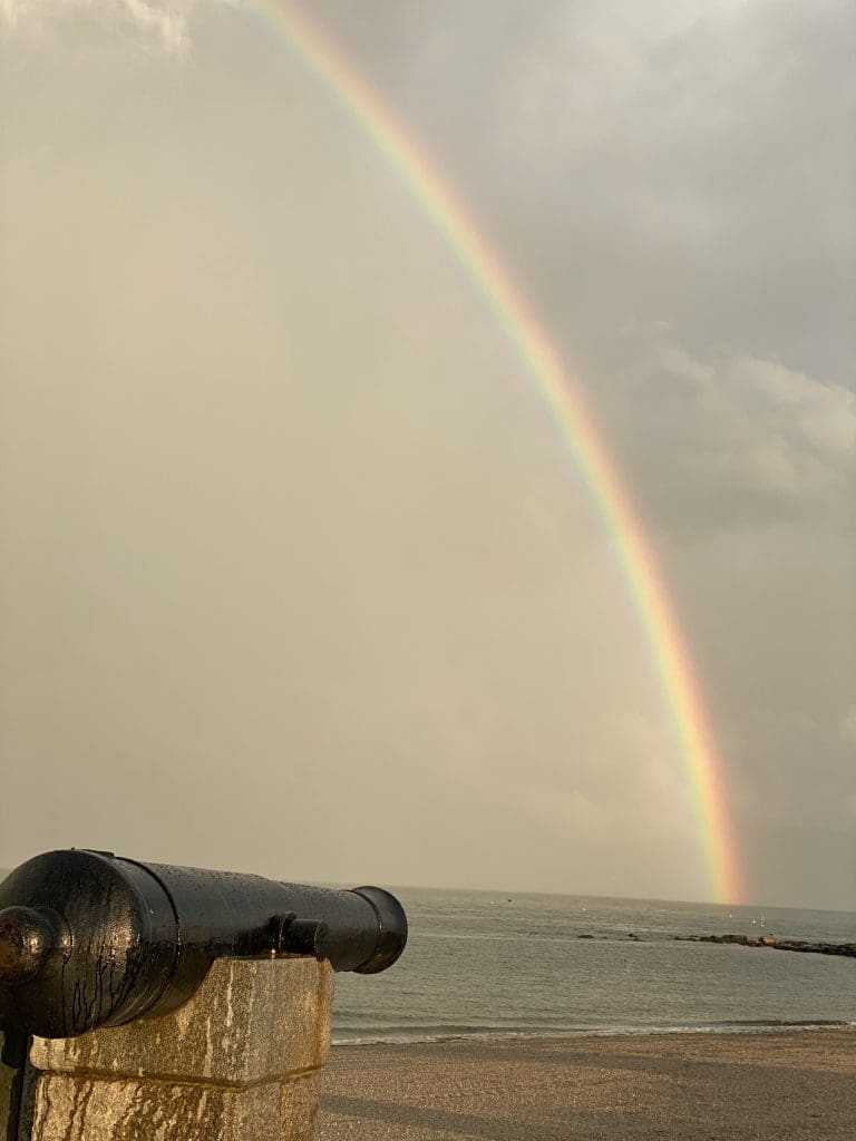Wednesday rainbow at Compo Beach/ Photos by Yvette Okine.
