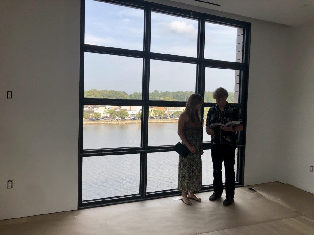 Visitors to an open house Thursday at Bankside House got a look at the nearly completed construction, and impressive views. / Photos by Thane Grauel