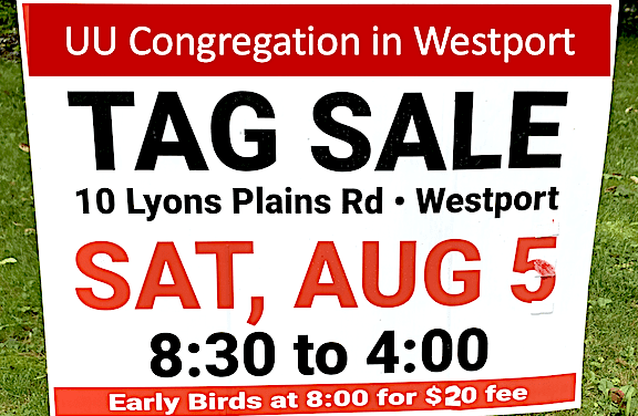 Annual tag sale set Aug. 5 by UU Congregation
