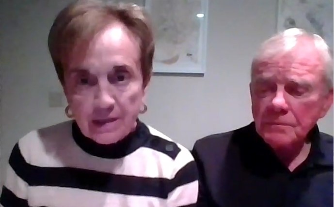 Ellen Cahill and her husband.
