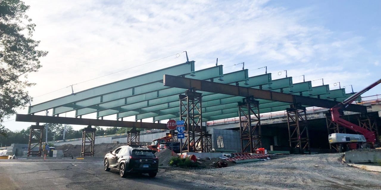 New I-95 span over Saugatuck Ave. moving quickly