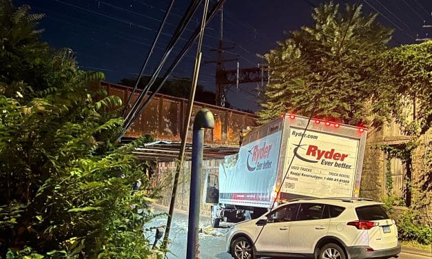 Truck strikes Metro-North bridge in Saugatuck