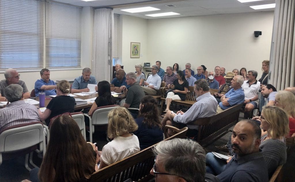 Another standing-room-only meeting.