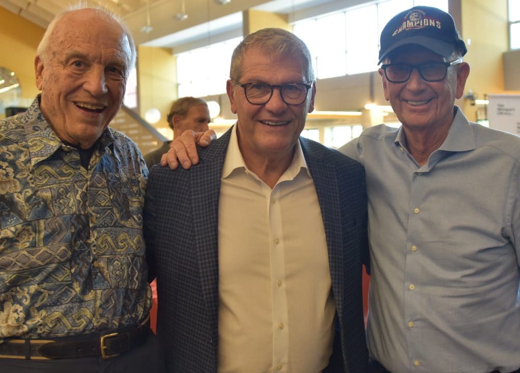 Pete Wolgast, Geno Auriemma and Bill Mitchell - Photo E. Bruce Borner