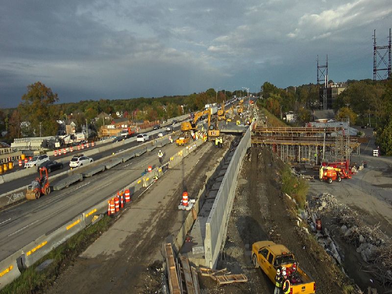 The new northbound span in place. / DOT screenshot