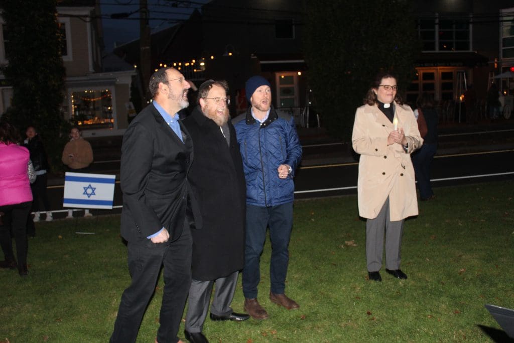 Rabbis Michael Stern of Beit Chaverim Synagogue, Yehuda Leib Kantor of Chabad of Westport, Michael Friedman of Temple Israel and the Rev. Heather Sinclair of the United Methodist Church of Westport and Weston.
