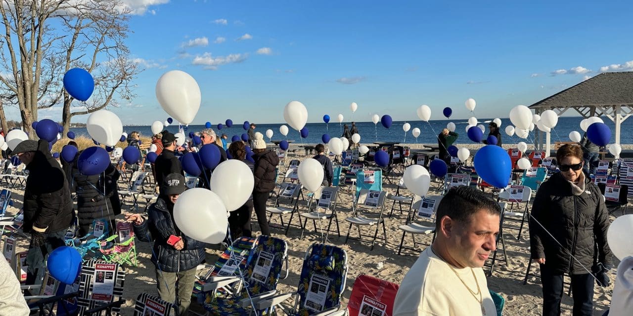 Empty chairs at Compo symbolize hostages held in Gaza