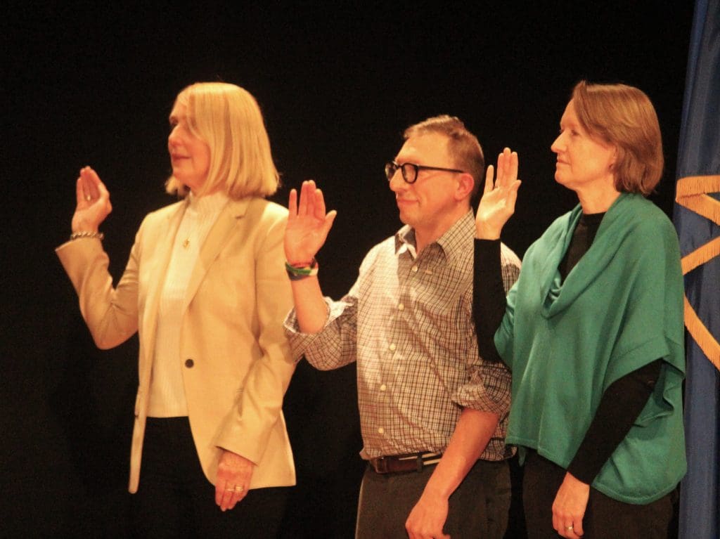 Jennifer Johnson, Sal Liccione and Kristin Schneeman of District 9.