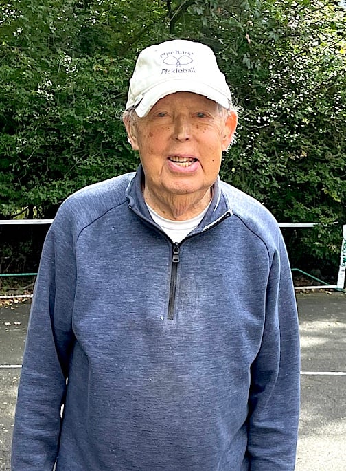 Tom Lowrie, an ambassador to the USA Pickleball Association, promotes the rapidly growing pickleball in Westport. He installed pickleball court on his driveway.
