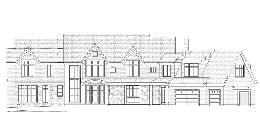 The view of 1 Riverview Drive from the the east.