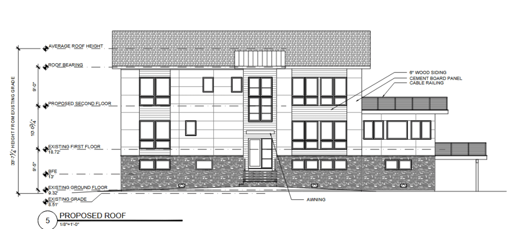 Architect's plan for 43 Bermuda Road.