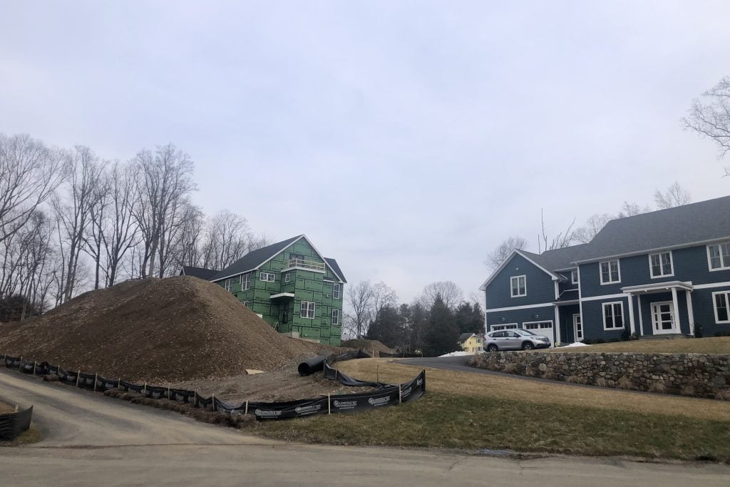 A large pile of soil near for the subdivision on Fresenius Road. / Photo by Thane Grauel